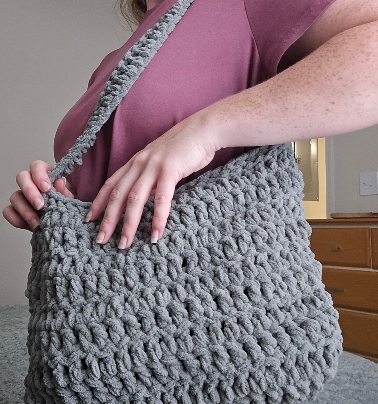 Fluffy Green Bag