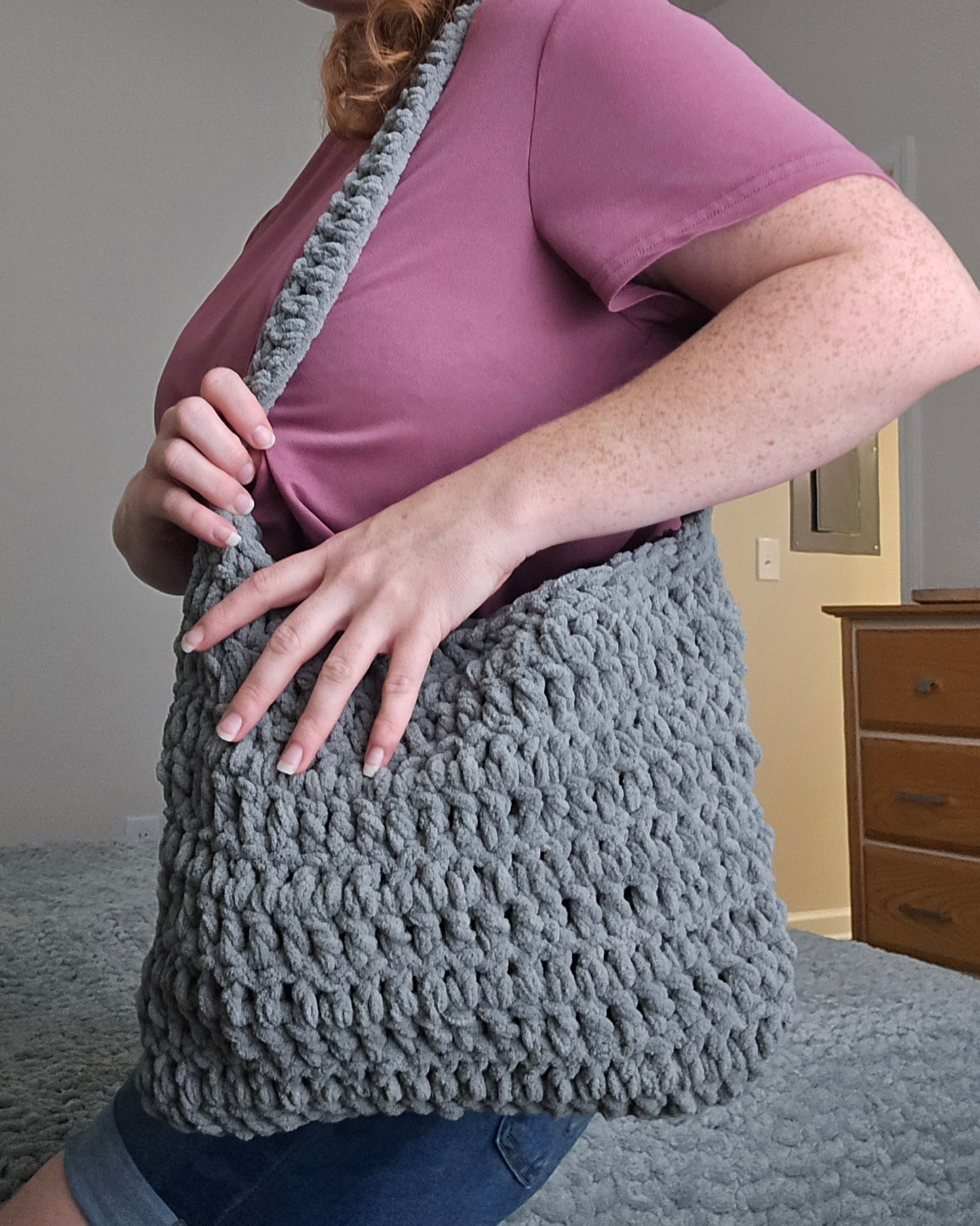 Fluffy Green Bag