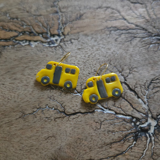 School Bus Earrings